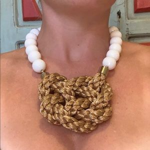 Custom Made Nautical Heart Gold Rope Necklace